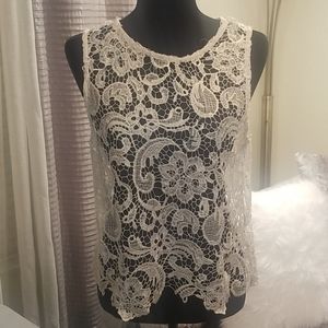 Sleeveless Lace Blouse